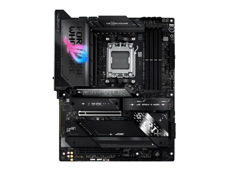 ASUS AMD ROG STRIX X870E-E GAMING WIFI AM5 ATX Motherboard, DDR5 192GB, 1x PCIe 5.0 x16 slot, 5x M.2 slots, 4x SATA, Wi-Fi 7, Realtek 5Gb Ethernet