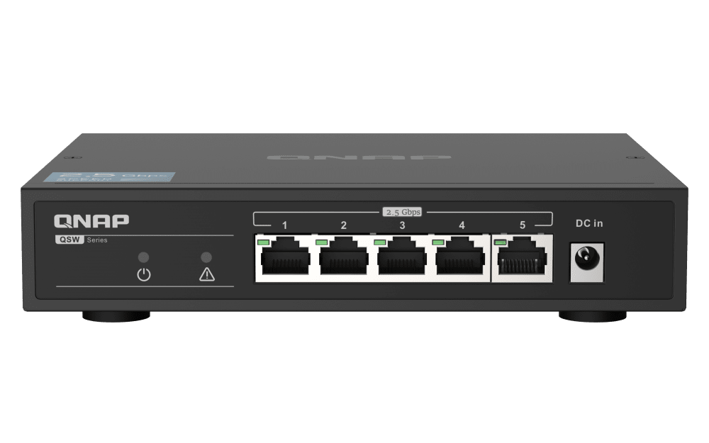 QNAP QSW-1105-5T 5 port 2.5Gbps auto negotiation 2.5G/1G/100M unmanagement switch 2y RTB