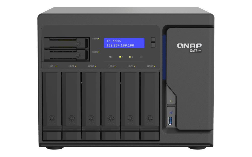 QNAP TS-h886-D1602-8G 8-Bay QuTS hero NAS