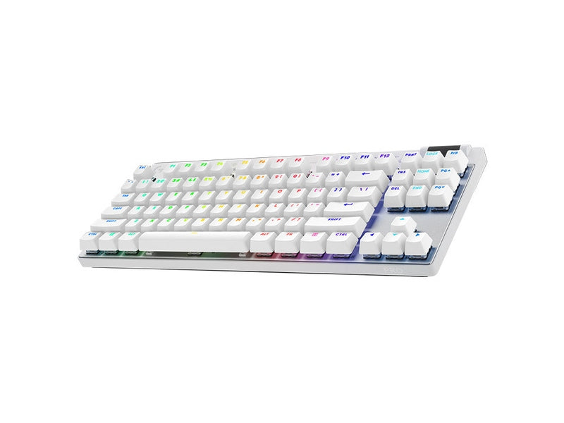 Logitech G Pro X TKL Lightspeed Wireless RGB GX Brown Switch Gaming Keyboard - White