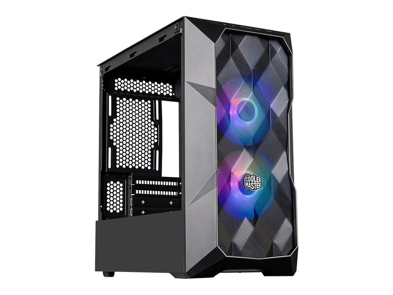 Cooler Master MasterBox TD300, Polygonal Mesh, 2x 120mm ARGB Fans, Tempered Glass Side Panel
