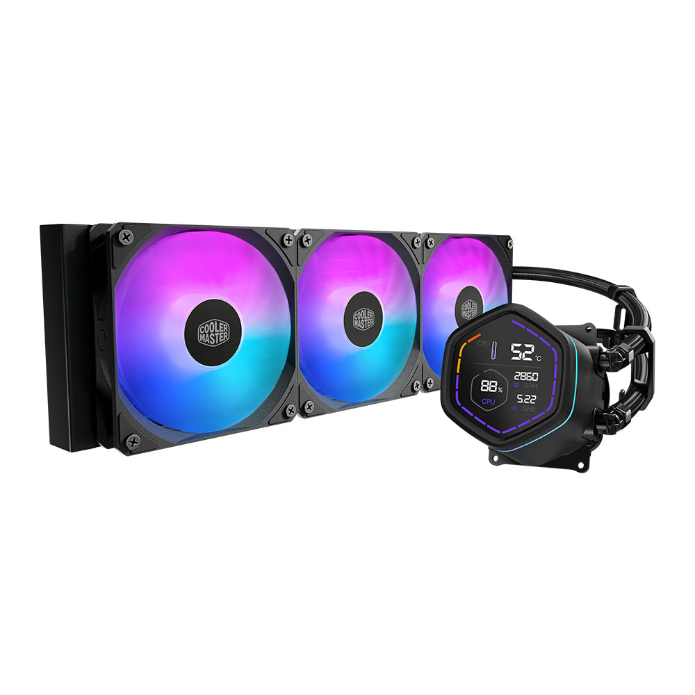 Cooler Master MasterLiquid Core Nex Digital 360mm ARGB All-in-One CPU Liquid Cooler - Black