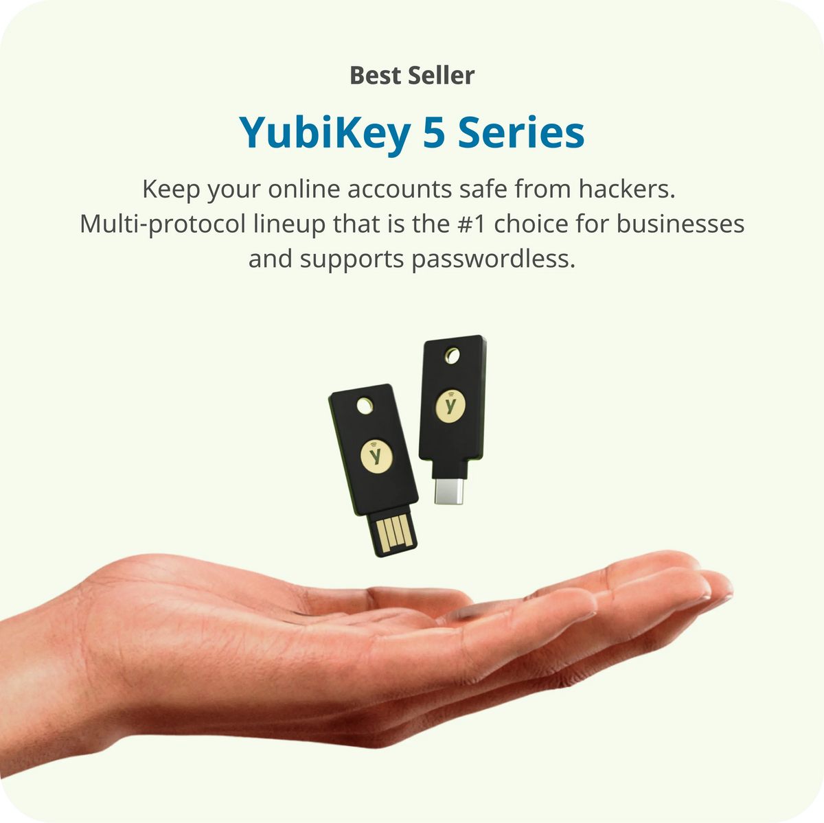 Yubico YubiKey 5C NFC v5.8 USB-C Security Key – FIDO2, 2FA/MFA - 5060408462331