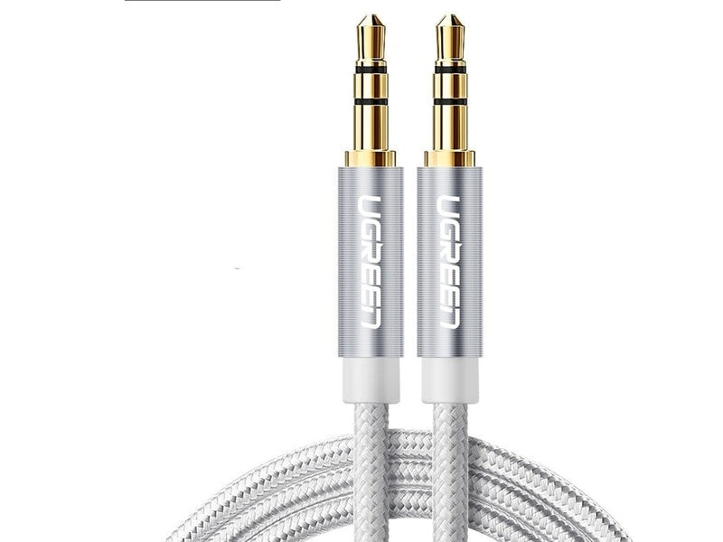Ugreen 3.5mm male to 3.5mm male Audio cable white 2M 50368 White