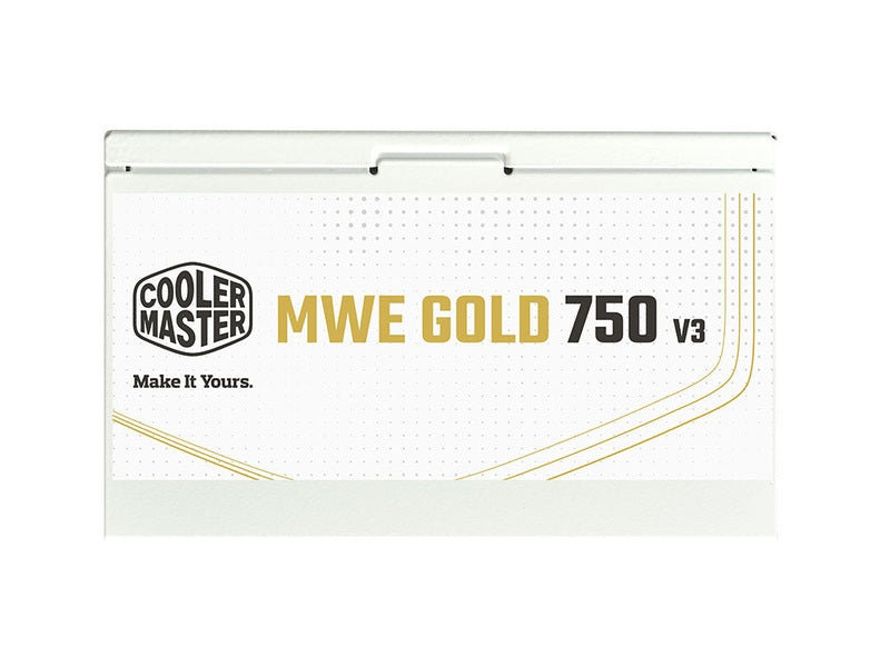 Cooler Master MWE 750W V3, 80+ Gold, White Edition, ATX 3.1, 120mm Fan, 5-Year Warranty
