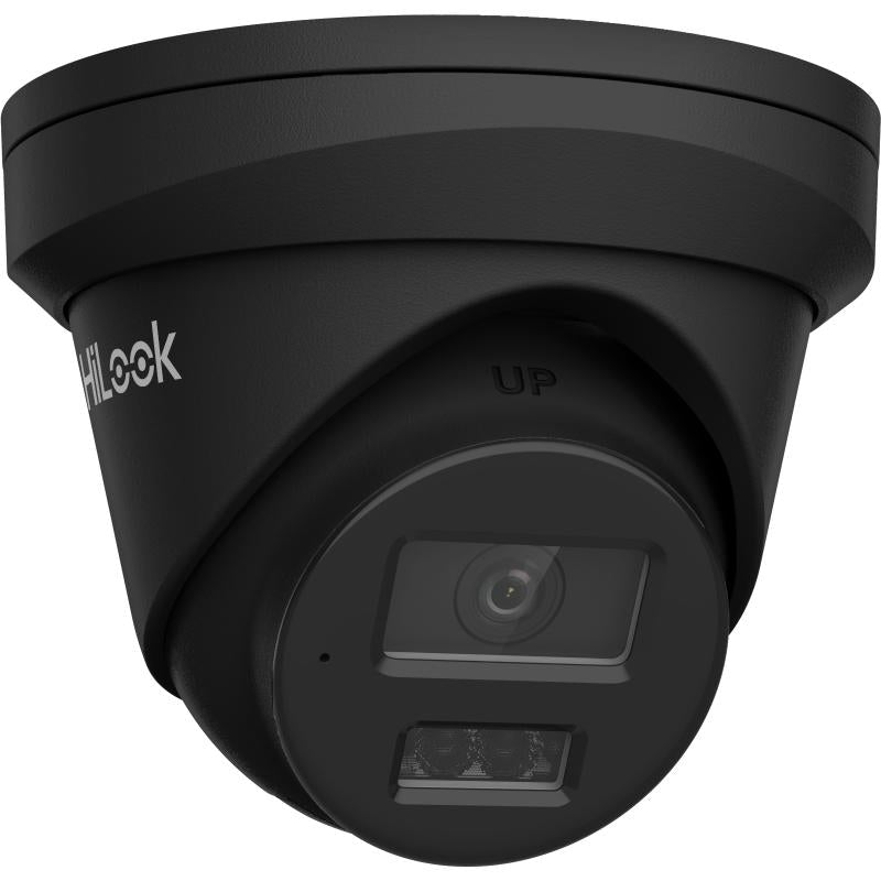 Hikvision HiLook Pro T383H 8MP Turret Camera, Fixed 2.8mm,Black, IR 30M, Mic, F1.2 Ape