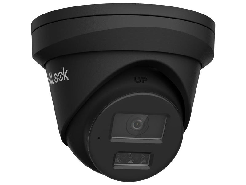 Hikvision HiLook Pro T383H 8MP Turret Camera, Fixed 2.8mm,Black, IR 30M, Mic, F1.2 Ape