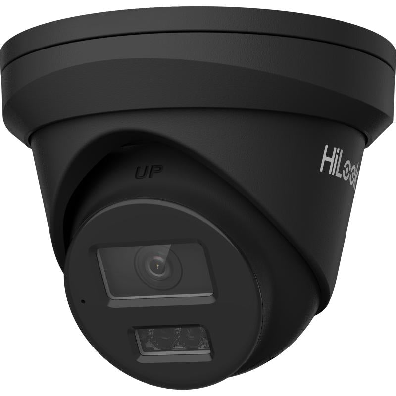 Hikvision HiLook Pro T383H 8MP Turret Camera, Fixed 2.8mm,Black, IR 30M, Mic, F1.2 Ape