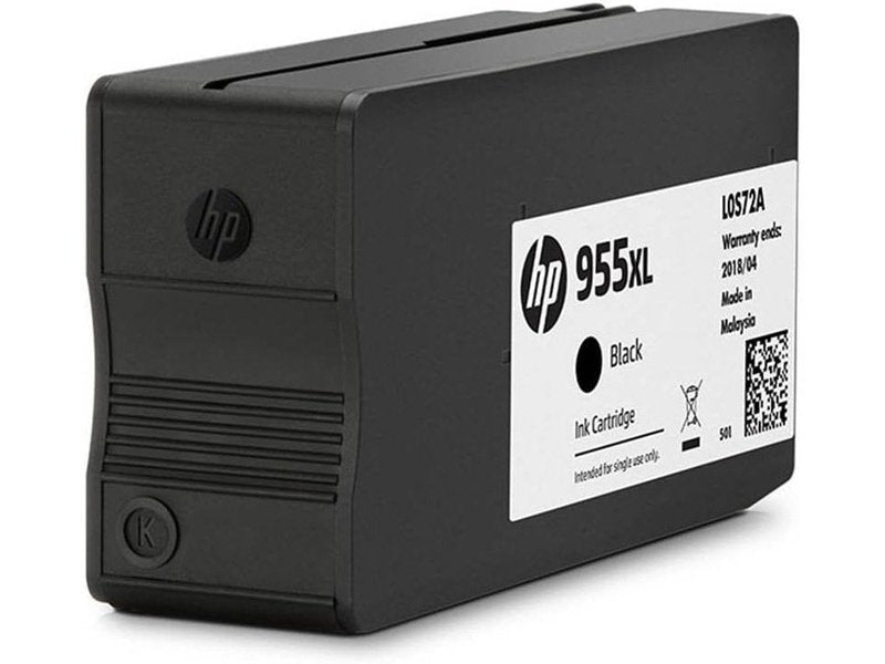 HP 955XL Genuine Original High Yield Black Ink Printer Cartridge works with HP OfficeJet 7000, 8000 Series - L0S72AA