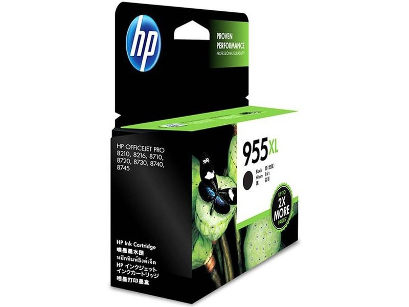 HP 955XL Genuine Original High Yield Black Ink Printer Cartridge works with HP OfficeJet 7000, 8000 Series - L0S72AA