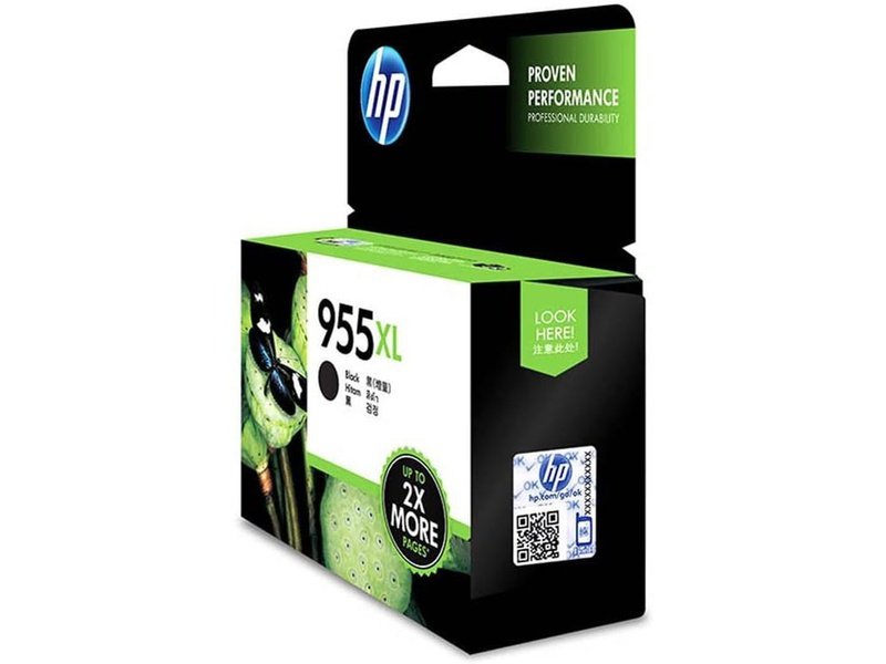HP 955XL Genuine Original High Yield Black Ink Printer Cartridge works with HP OfficeJet 7000, 8000 Series - L0S72AA