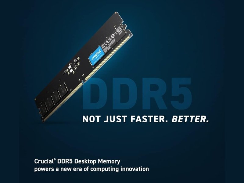 Crucial 16GB 1x16GB DDR5 UDIMM 5200MHz CL42 Memory