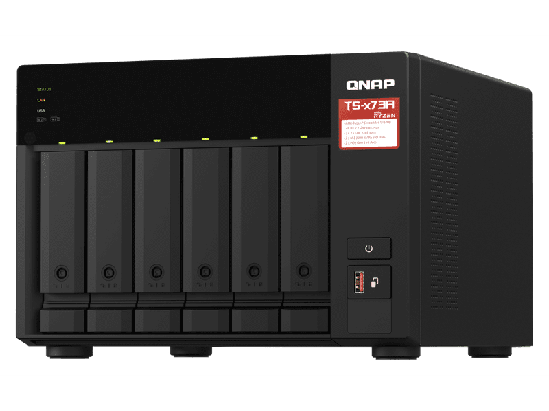 QNAP 6 Bay NAS AMD Ryzen Quad Core 2.2GHz