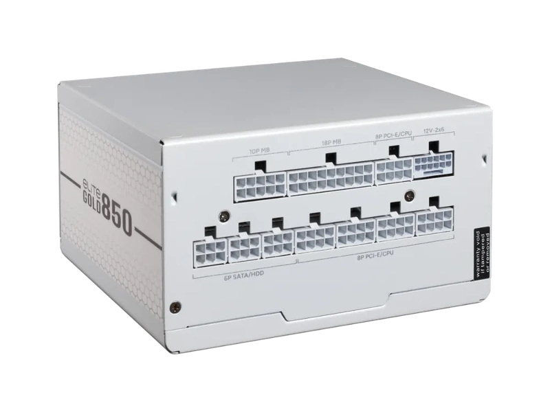 Cooler Master Elite Gold 850 850W 80+ Gold Fully Modular ATX 3.1 Power Supply - White Edition