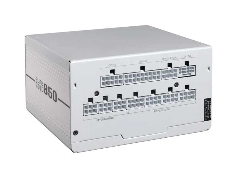 Cooler Master Elite Gold 850 850W 80+ Gold Fully Modular ATX 3.1 Power Supply - White Edition