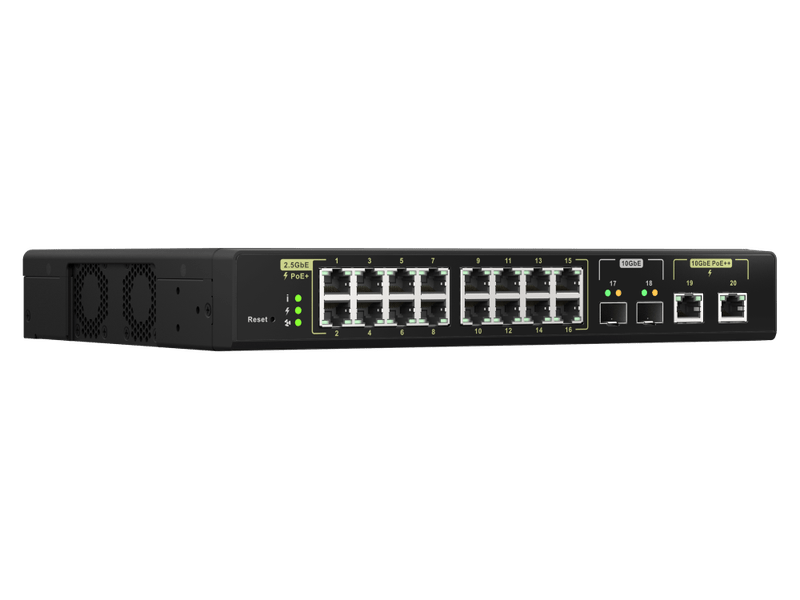 QNAP QSW-M2116P-2T2S 16 ports 2.5GbE RJ45 web managed switch