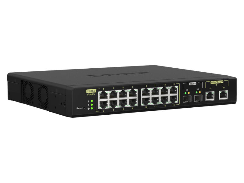 QNAP QSW-M2116P-2T2S 16 ports 2.5GbE RJ45 web managed switch