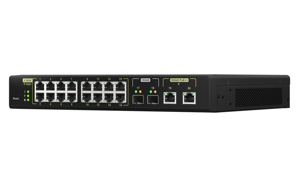 QNAP QSW-M2116P-2T2S 16 ports 2.5GbE RJ45 web managed switch