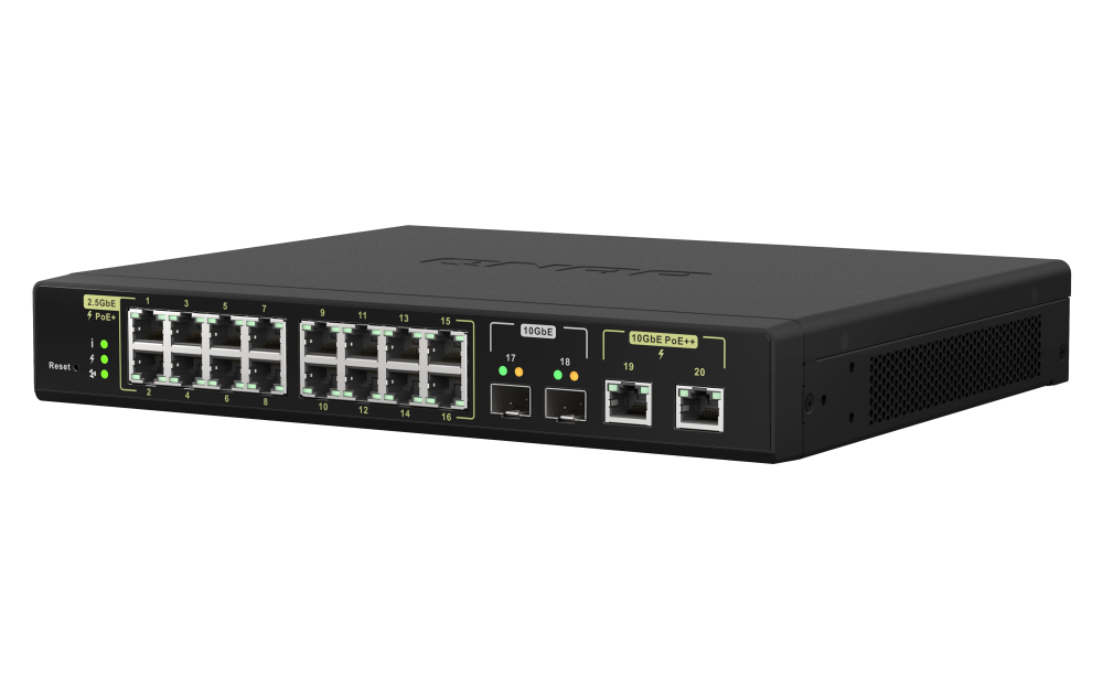 QNAP QSW-M2116P-2T2S 16 ports 2.5GbE RJ45 web managed switch