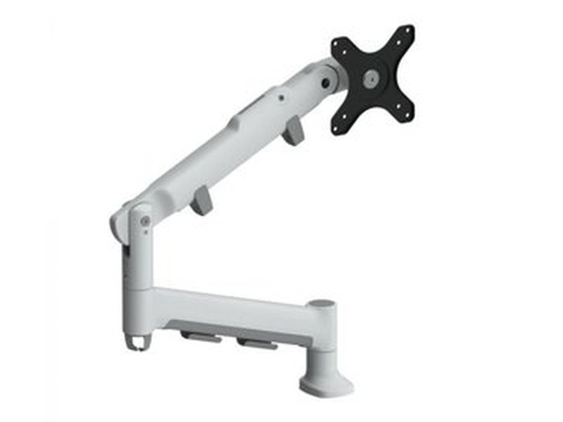 Atdec AWMS-DB-F-W Desk Mount Kit for Monitor - White - Height Adjustable - 1 Display s Supported - 32" Screen Support - 9kg Load Capacity - VESA 75 x 75, 100 x 100