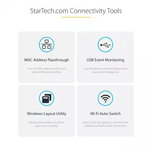 StarTech Dual-Laptop USB-C KVM Docking Station, 5-Port USB Hub, GbE, 90W/45W Power Delivery to Two Laptops