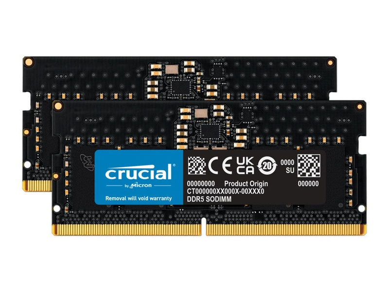 Crucial 16GB Kit 2x8GB DDR5-5600 SODIMM Laptop Memory