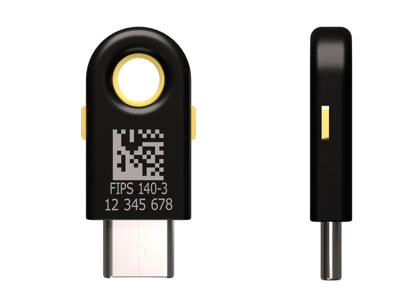 Yubico YubiKey 5C FIPS 140-3 USB-C Security Key No NFC – FIDO2, 2FA/MFA - 5060408466261