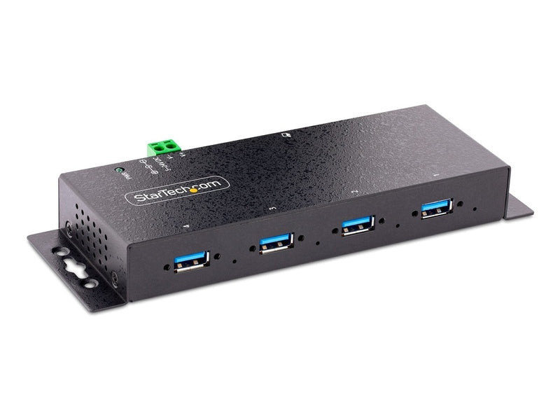 StarTech 4 Port Industrial USB 3.0 5Gbps Hub Mountable Rugged USB-A Hub 2Yr