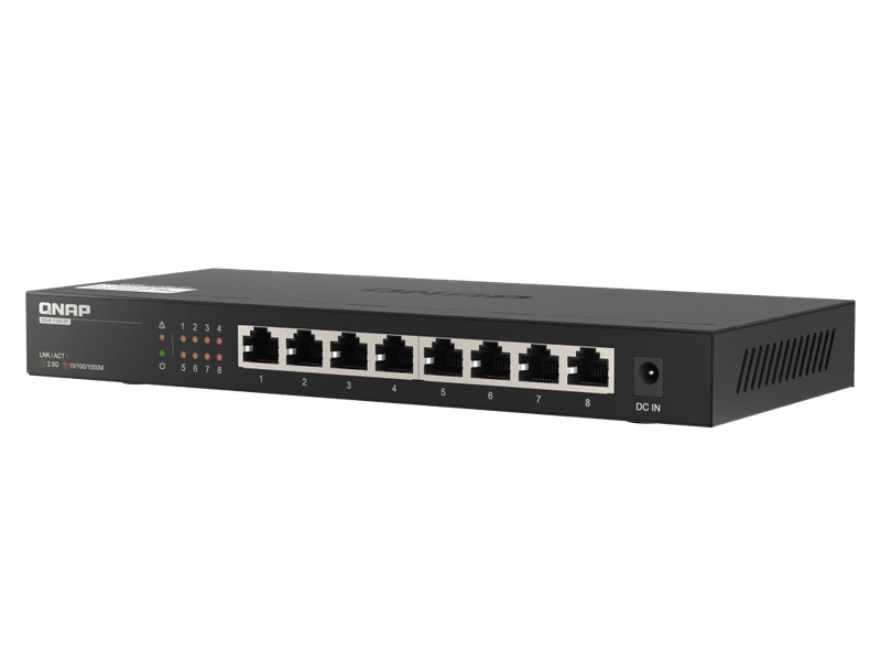 QNAP QSW-1108-8T 8 port 2.5Gbps auto negotiation 2.5G/1G/100M unmanagement switch 2 Yr WTY