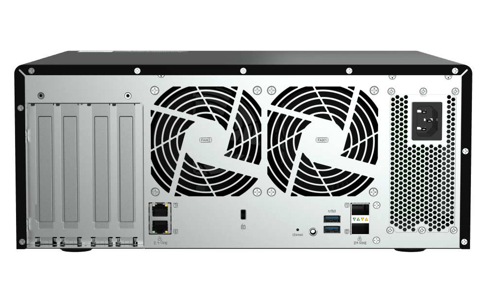 QNAP TS-h1290FX-7232P-64G 12-Bay U.2 NVMe PCIe Gen4 x4 all-flash desktop NAS