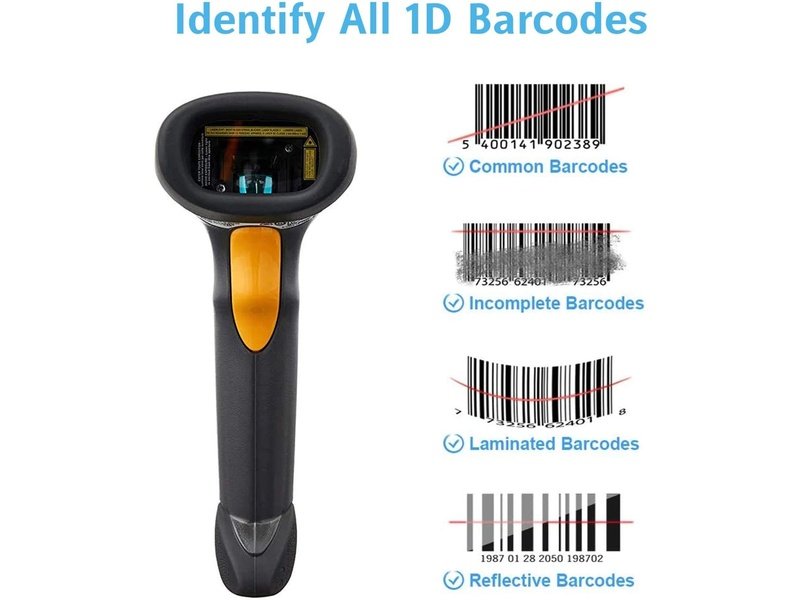 Zebra LS2208 Black with Stand USB Kit