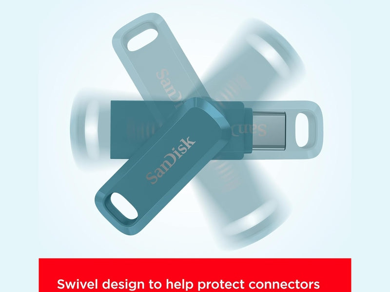 SanDisk 256GB Ultra Dual Drive Go USB Type-C Flash Drive SDDDC3, USB3.2 Gen 1 Type C / Type A