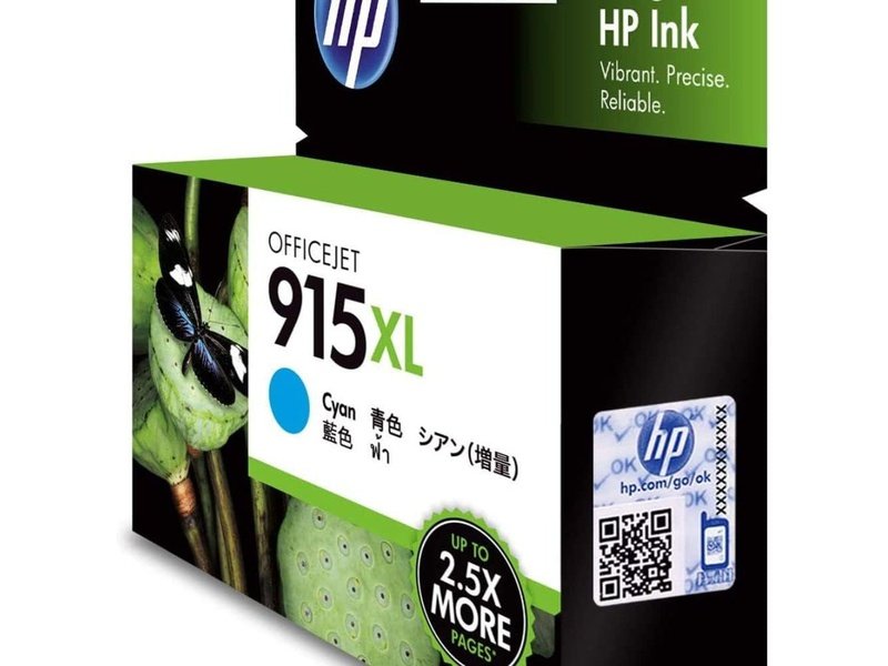 HP 915XL Original High Yield Inkjet Ink Cartridge - Cyan Pack - 825 Pages
