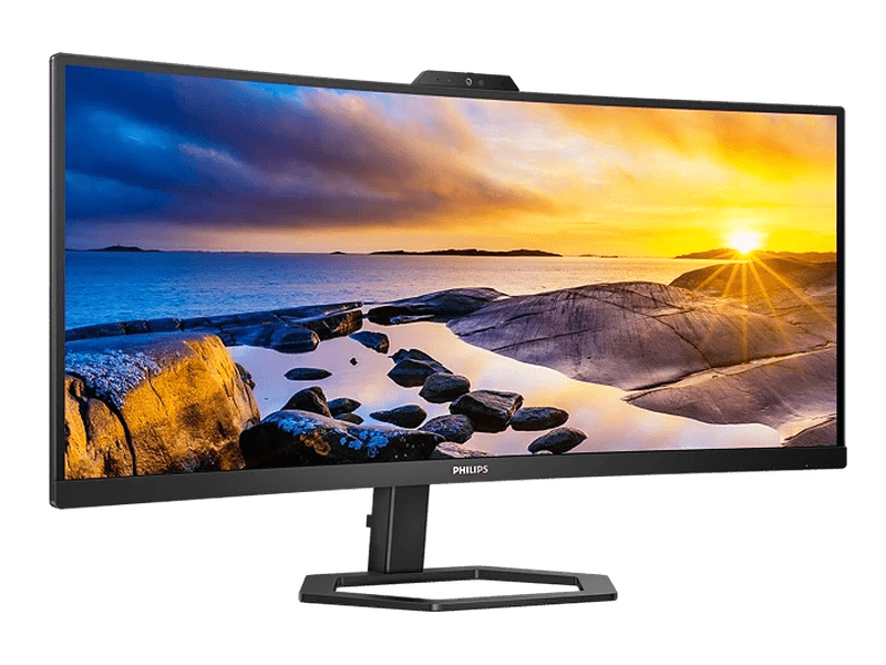 Philips 34E1C5600HE 34" Curved Monitor with USB-C Docking, USBHub, SPEAKERS, Webcam