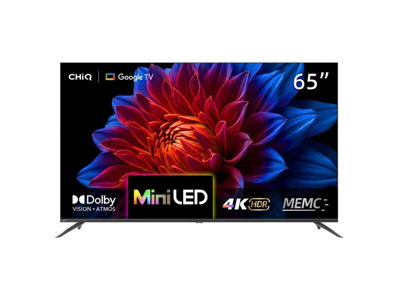 CHiQ 65M810N 65" Smart Google TV 4K QD Mini LED 144Hz 400nit, HDR10 / HLG, Dolby DAP/DBX, 600x300 VESA 3 Year Warranty