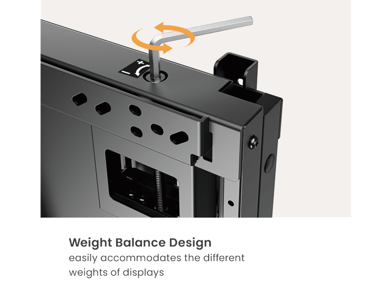 Brateck Manual Height-Adjustable Display Wall Mount for most 75"-90" TVs Weight Capacity: 60~90kg, VESA Compatible: 200x200 up to 800x600 Matte Black