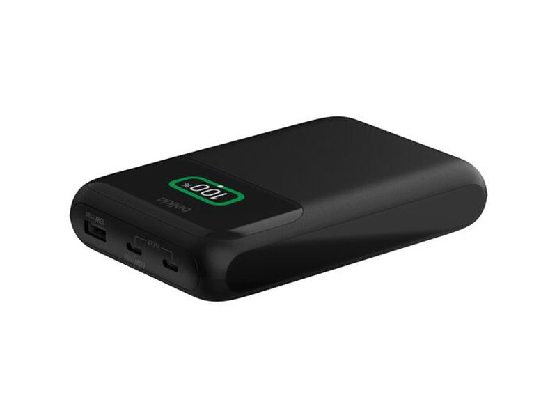 Belkin BoostCharge Pro 20k mAh Laptop Power Bank 3 Port + USB-C Cable - Black