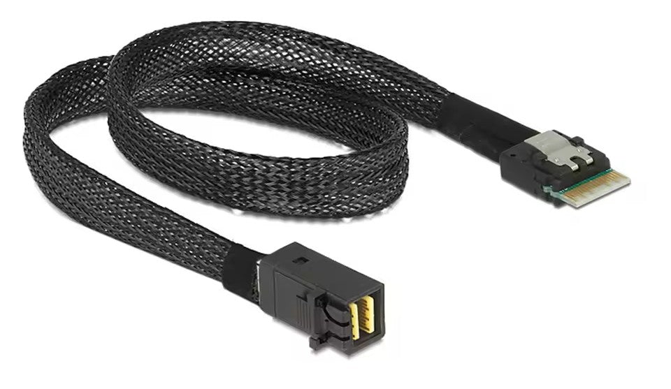 50CM 24Gbps Mini SAS PCIe 4.0 SFF-8643 36Pin to Slimline SAS SFF-8654 4i 38Pin Cable