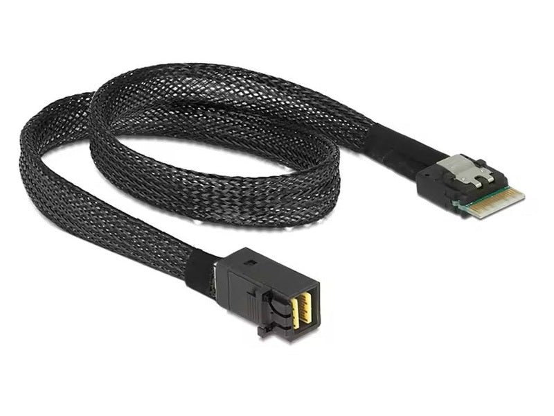 50CM 24Gbps Mini SAS PCIe 4.0 SFF-8643 36Pin to Slimline SAS SFF-8654 4i 38Pin Cable