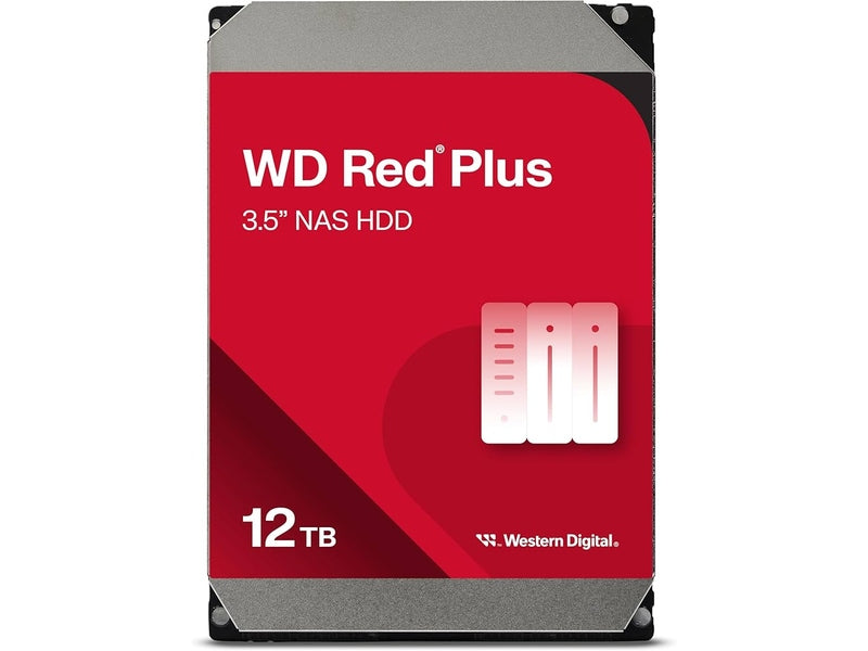 WD Red Plus 12TB Internal NAS HDD 3.5" 7200RPM 512MB