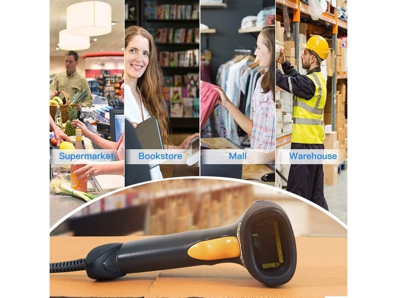 Zebra LS2208 Black with Stand USB Kit