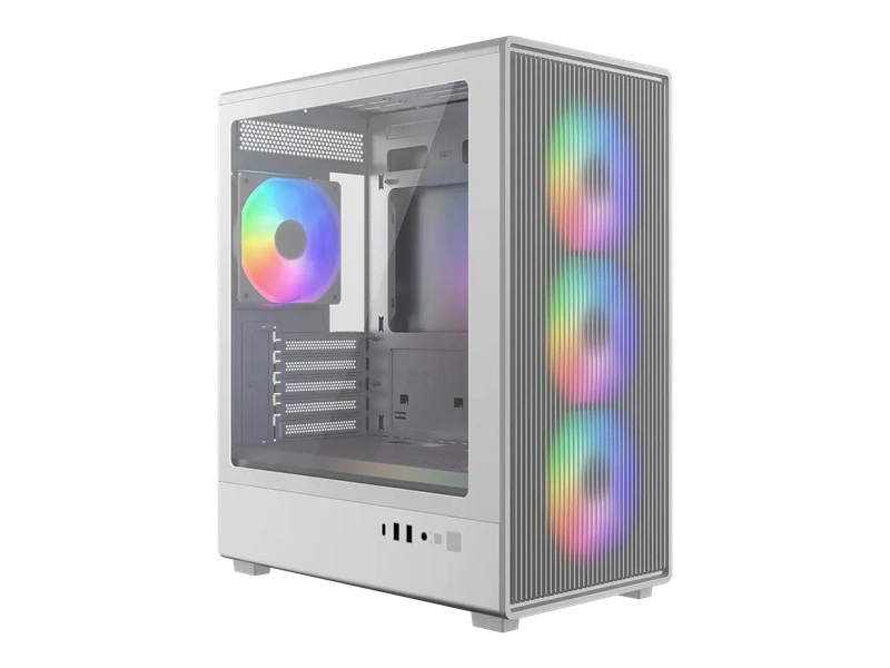 Cooler Master Elite 350 ARGB Micro-ATX Mini Tower Case - White