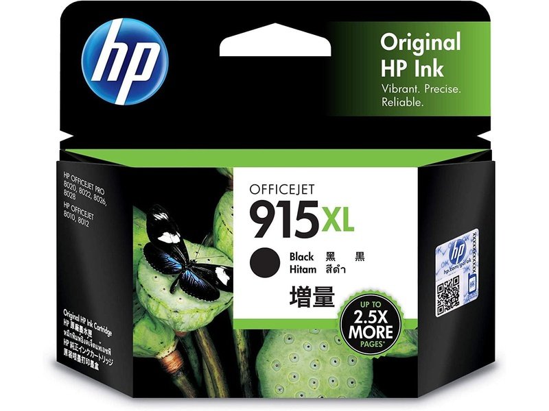 HP 915XL Original High Yield Inkjet Ink Cartridge - Black Pack - 825 Pages