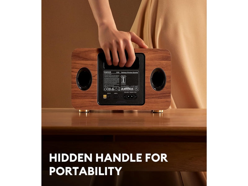 Edifier D32-BROWN Smart Speaker wifi and bluethooth Brown
