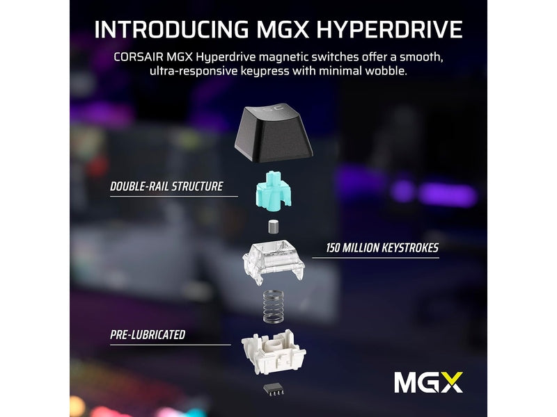 Corsair K70 PRO TKL High-Performance Gaming Keyboard with Rapid Trigger - Black