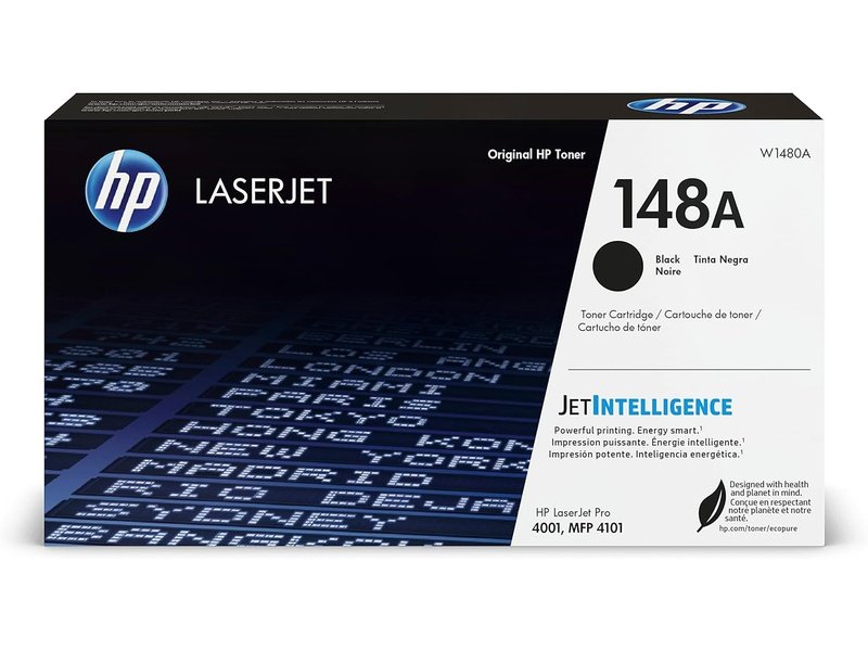 HP 148A Black Laserjet Toner Cartridge | This Cartridge Works with: HP Laserjet Pro 3001dwe, 3001dw and HP Laserjet Pro MFP 3101 fdwe, 3101fdw | W1480A