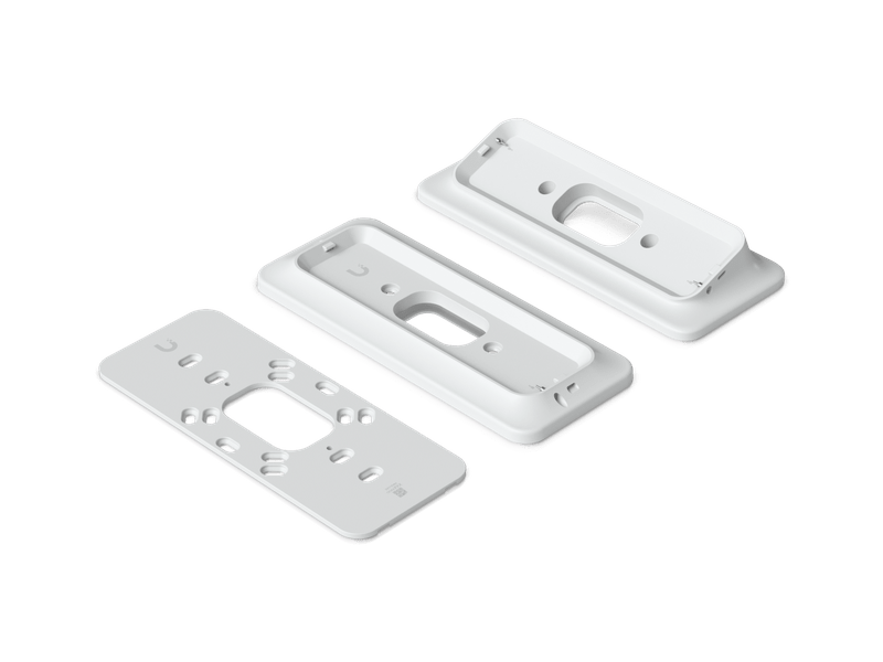 Ubiquiti G4 Doorbell Pro PoE Gang Box Mount, White,Secure, Flat/ 25° Angled Wedge Angled Mounting Plate, Compatible NHU-UVC-G4-DBELL-POE