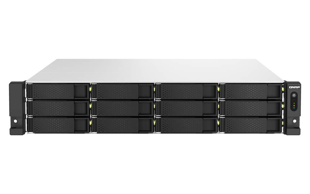 QNAP TS-h1887XU-RP-E2336-32G18-Bay 2U rackmount NAS Intel Xeon E-2336 6 cores/12 threads 2.9 GHz processor boost up to 4.8 GHz 32 GB ECC DDR4 3 Yrs WTY