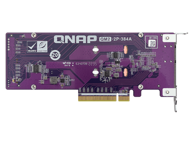 QNAP DUAL M.2 22110/2280 PCIE Gen3 x 4 NVME SSD EXPANSION CARD