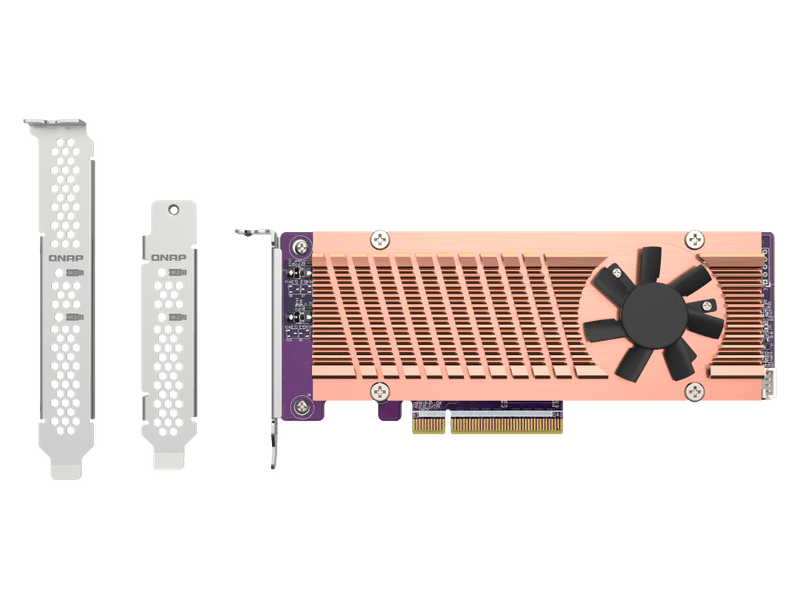 QNAP DUAL M.2 22110/2280 PCIE Gen3 x 4 NVME SSD EXPANSION CARD